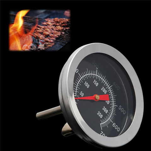 Image of BBQ Accessories Grill Meat Thermometer Dial Temperature Gauge Gage Cooking Food Probe Household Stainless Steel Kitchen Tools
