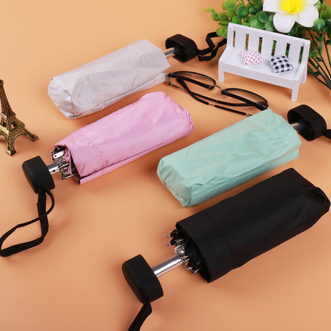 Image of Mini Pocket umbrella sun protection Fashion Folding Rain parasol Female Gift Girls Anti-UV Waterproof Portable Travel Umbrella