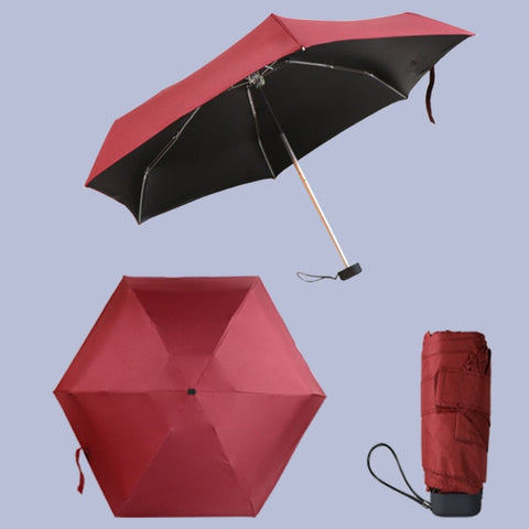 Image of Mini Pocket umbrella sun protection Fashion Folding Rain parasol Female Gift Girls Anti-UV Waterproof Portable Travel Umbrella
