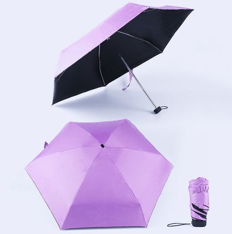 Image of Mini Pocket umbrella sun protection Fashion Folding Rain parasol Female Gift Girls Anti-UV Waterproof Portable Travel Umbrella