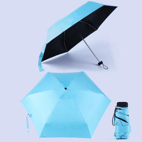 Image of Mini Pocket umbrella sun protection Fashion Folding Rain parasol Female Gift Girls Anti-UV Waterproof Portable Travel Umbrella