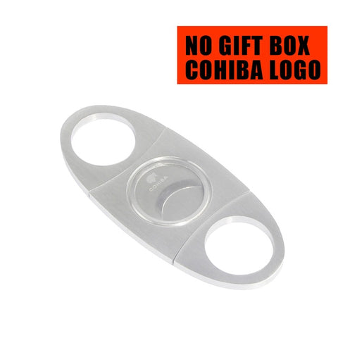 Image of COHIBA Cigar Cutter Brand New Stainless Steel Metal Classic Cigar Cutter Guillotine With Gift Box Christmas Cigar Scissors Gift