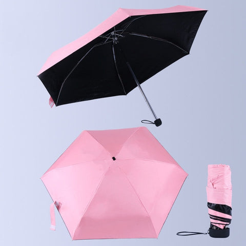 Image of Mini Pocket umbrella sun protection Fashion Folding Rain parasol Female Gift Girls Anti-UV Waterproof Portable Travel Umbrella