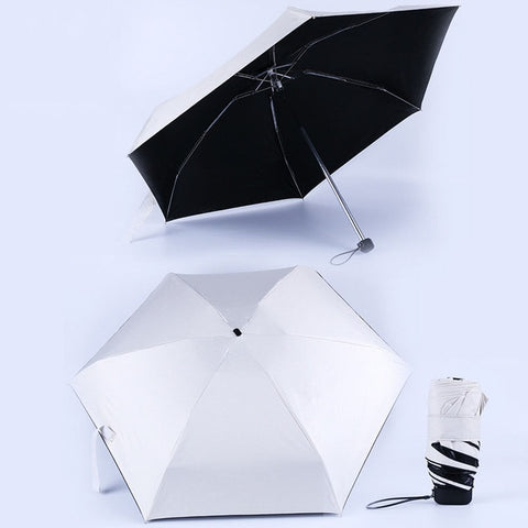 Image of Mini Pocket umbrella sun protection Fashion Folding Rain parasol Female Gift Girls Anti-UV Waterproof Portable Travel Umbrella