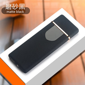 Charging lighter Touch induction windproof electronic ultra-thin USB cigarette lighter custom Metal