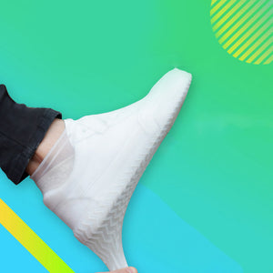 1 Pair Reusable Shoes Covers Waterproof Silicone Shoes Protectors for Indoor Outdoor LBShipping