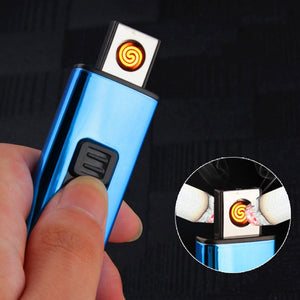 Electroplating mini Small double-sided cigarette lighter USB rechargeable windproof Light